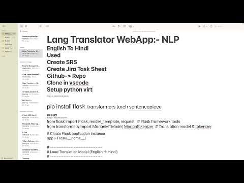 Create language translation using nlp and deploy on render