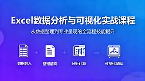 【B站高赞】Excel数据分析与可视化入门到实战教程，从数据导入-整理清洗-数据分析-可是呈现一套学完