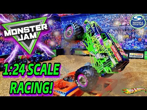 MONSTER JAM RACING With 1:24 Scale Diecast Monster Trucks!