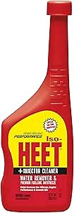 Heet Iso-HEET Water Remover And Premium Fuel Line Antifreeze + Injector Cleaner Helps Increase Gas Mileage Improves Engine Performance Year Round Performance, 12 fl. oz. (28202) , Red