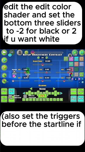 How to make ur icon black or white #gd #geometrydash #gdeditor #tutorial