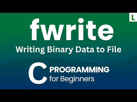 C fwrite Function Explained | Writing Binary Files in C Programming (Beginner Tutorial)