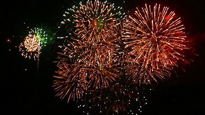 Exciting Firework with Sound Footage