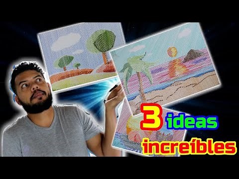 HOW TO DRAW A LANDSCAPE WITH *EASY* LINES STEP BY STEP | 2 LANDSCAPES AND A STILL LIFE