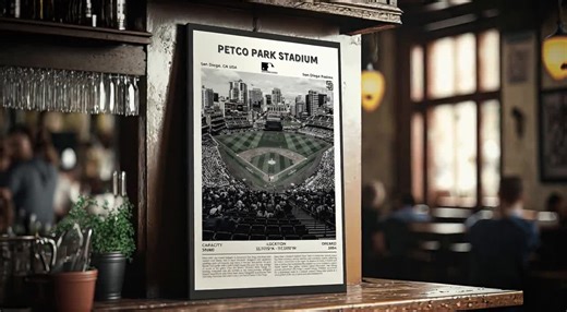 Petco Park Stadium Poster: San Diego Padres Wall Art, Baseball MLB Print & Digital Download - Etsy UK