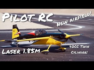 Pilot RC Laser 73’’ (1.85m) - RCGF 40cc Twin Cylinder Engine - Messing Around At Our New Airfield!