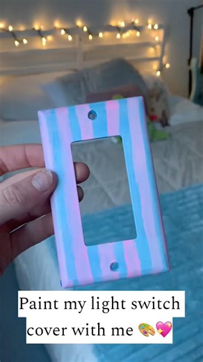 Paint my light switch cover with me 🎨💖so fun! #trending #shorts #craft #aestheic #diy