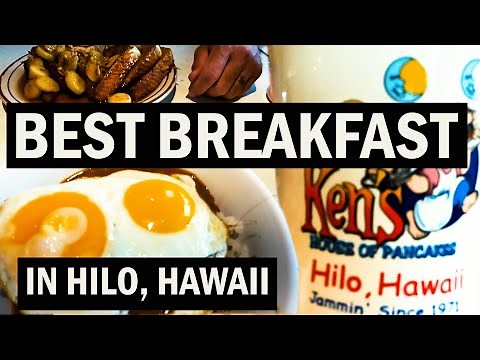 Best Breakfast on the Big Island! Ken's House of Pancakes in Hilo, Hawaii. Loco Moco and Pancakes!