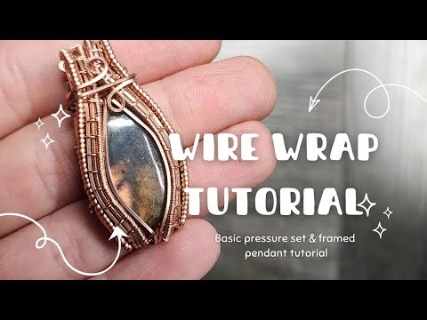 Framed wire wrap pendant tutorial: an introduction to using frames and pressure fitting stones