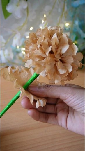How to Make Hydrangea Flowers With Paper Towel 🧻/DIy Flower Making Ideas With Napkin/#craft #shorts