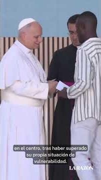 ❤️ Uno de los momentos más emotivos de la visita del Papa León XIV a Madrid. #Shorts