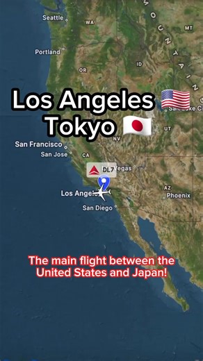 107K views · 1.1K reactions | Los Angeles - Tokyo  The main flight between the US and Japan | Flight and routes Every day | Facebook