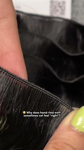 🙄 Why does hand-tied weft sometimes not feel “right”? #hairextensions #handtiedextensions #shorts