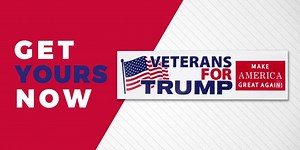 It's Military Appreciation Month. President Donald J. Trump stands with our veterans. Now stand with our President. Get your FREE sticker here: http://gop.cm/6187rFhZ9 | GOP