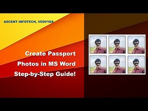 Create Passport Photos in MS Word – Step-by-Step Guide!👦