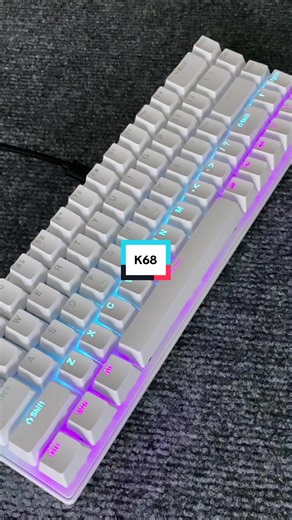 K68 White Blue Switch Gaming Keyboard Review