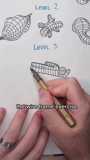 Drawing Forms in 3D: Mecha Chameleon Cross-Contour Drill