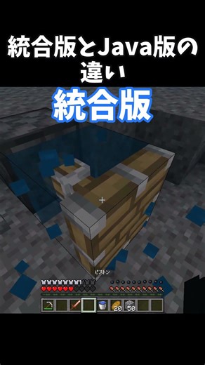 マイクラ統合版、Java版の違い #マイクラ #minecraft #shorts
