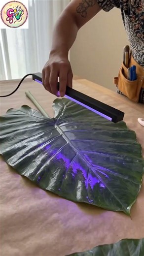 DIY Clear Leaf Resin Chandelier Idea! 🍃✨