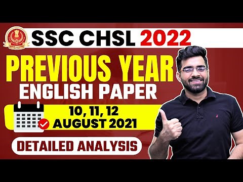 Previous Year (English Paper)- Detailed Analysis | SSC CHSL 2022 | Tarun Grover