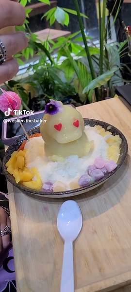 With the coconut cream sauce I HAD TO #delicious #pokemon #jelly #mango