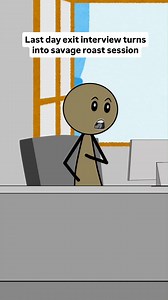 Last day exit interview turns into savage roast session Og Voice: Feloniousfalafel #animation #animationmeme #work #worklife #manager #managersbelike #corporatelife #usa | Sleek Animations