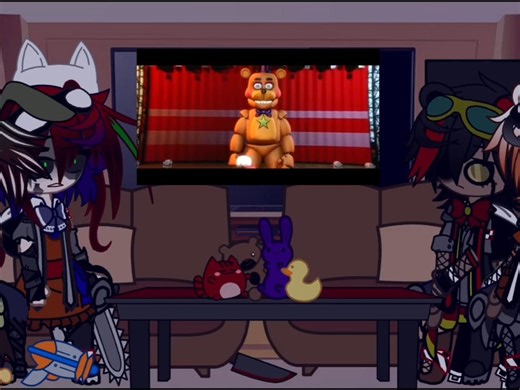 【FNAF】后街四人看“labyrinth”FNAF 6 react to labyrinth | gacha x FNAF fandom five night