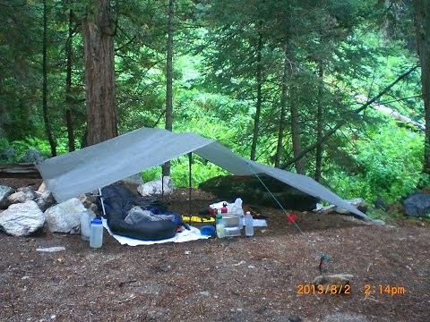 Tarp shelters in storm conditions