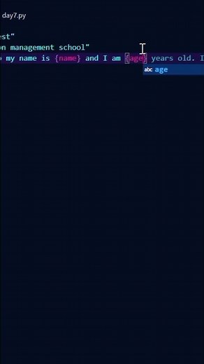 DAY7(Format string in python ) #coding #python #fyp #pythonanddjangofullstackwebdeveloper
