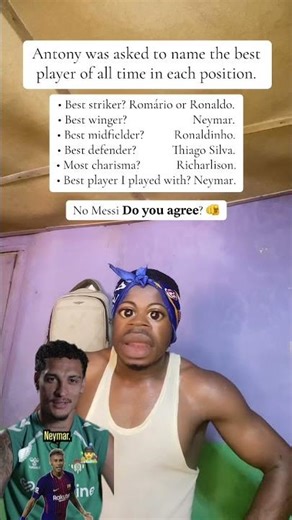 No Leo Messi do u agree with Antony?? #follower #football #thiago #messi #rodrygo #pique