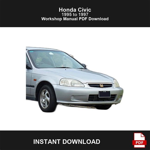Honda Civic Repair Manual PDF Download, Workshop & Service Manual, Maintenance, 1995 to 1997 - Etsy