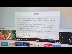 Samsung TV Error Unable to Connect to Network Fix