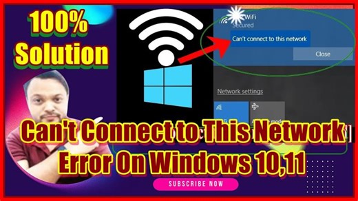 Fix Can t Connect to This Network Error On Windows 10 - WiFi Internet | Chander Bahadur B.