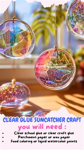 92K views · 684 reactions | Clear Glue Suncatcher Craft Sparkling DIY...