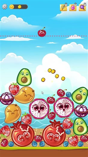 Drop fruits, merge & explode! Unlock Durian King! 🍈💥 #fruitmerge #gaming #decentgames #mobilegame