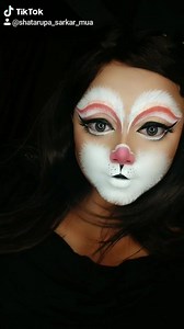 #face_art🐰🐰 #creative_makeup💫⭐ #cute_rabbit_eating_carrot🐰🥕 | Shatarup's glam beauty makeup studio & hair world