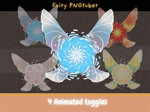 Fairy Sprite Pngtuber Avatar | Veadotube Mini | Dnd | Roleplay | Streaming| Voice-activated Animated | 4 Toggles - Etsy