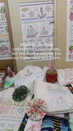 An #embroiderysampler you can frame and pass down...