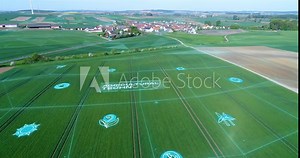Agricultural technologies. Smart technologies on the farm. Visualization of smart technologies on the farm