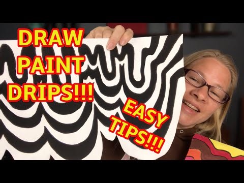 JEN STARK-INSPIRED DRIPS! EASY DRAWING TIPS! Easy Beginner Instructions To Help You Draw Paint Drips