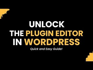 Enable Plugin Editor in WordPress Easily – Quick and Easy Guide!