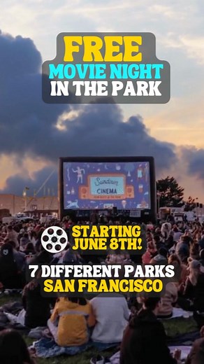 🍿 San Francisco's Free Movie Night in the Park 🎬 Kicks off June 8, 2023 Read more at Funcheap.com or LINK IN BIO ☝️ 2023 “Sundown Cinema” Film Night in the Park All movies will begin shortly after sundown Free and open to the public 🍿 Thursday, June 8 @ Alamo Square Park – Invasion of the Body Snatchers (1978) – Sunset 8:30p 🍿 Friday, June 30 @ The Presidio Civil War Parade Ground – Top Gun: Maverick (Rated R) – Sunset 8:35p 🍿 Friday, July 21 @ Crane Cove Park (Dogpatch at 18th St.) – Moana
