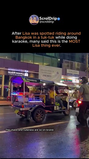 Lisa Rode a Tuk-Tuk Through Bangkok While Doing Karaoke #lisa #lalisa