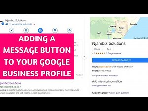 How to create a message button on your Google business profile | Google business tutorials