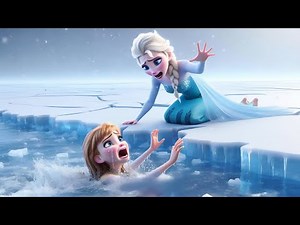 🌊❄️ Anna Falls Into the Frozen Lake — Elsa Screams for Help as Ice Cracks Apart! 😱💔