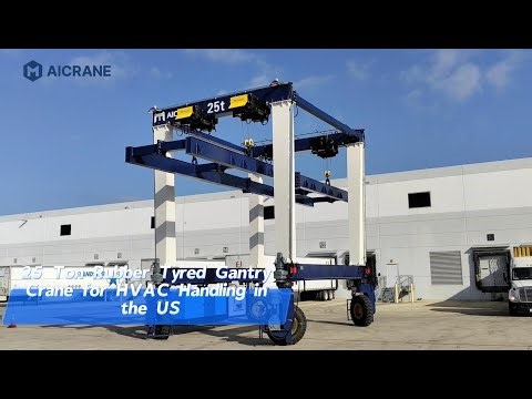 Heavy HVAC Lifting Made Easy with a 25T Rubber Tyred Gantry Crane