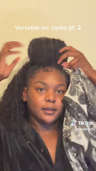 Versatile Loc Styles Pt. 2: Creating a Cute Half Wig Hairstyle with Drawstring Ponytail