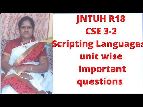 Scripting Languages JNTUH R18 CSE 3-2 unit wise important questions| scripting Languages| cse