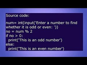 12th Python Program Odd or even using modulus operator |using if operation Python Program| EDUCRAWL
