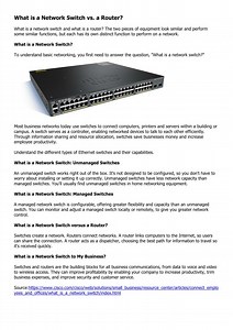 What is a Network Switch? - SlideServe